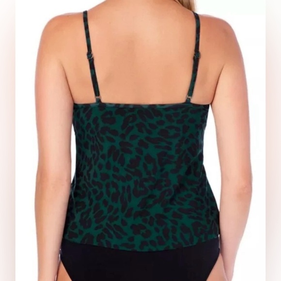 Magicsuit Wild Child Rita Tankini Swim Top Teal Black Leopard Womens Size US 14 - Picture 8 of 9